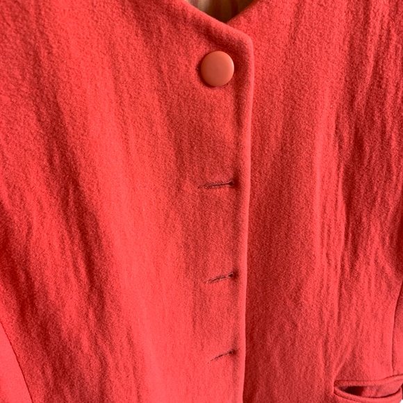 Pink wool lined Jacket, shoulder pads, vintage, size L, with hidden pockets - Picture 3 of 7